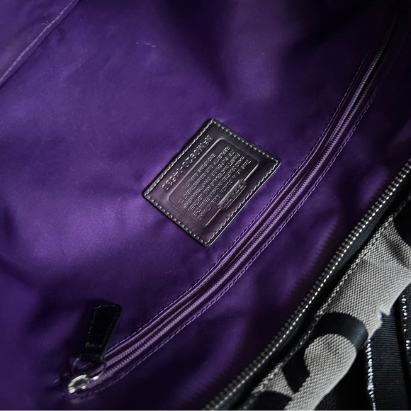 Coach Signature Canvas Fabric Leather Handbag and Billfold Wallet 2 PC Bundle - Picture 10 of 11